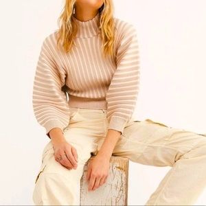 Free People Mad Chill Ivory Turtleneck